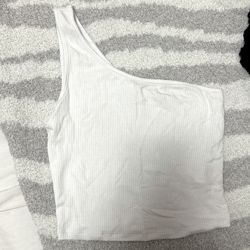 White cropped top